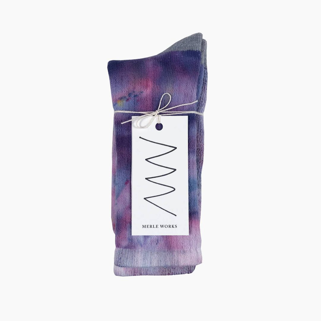 Moody Watercolor Ice-dye XL Sock
