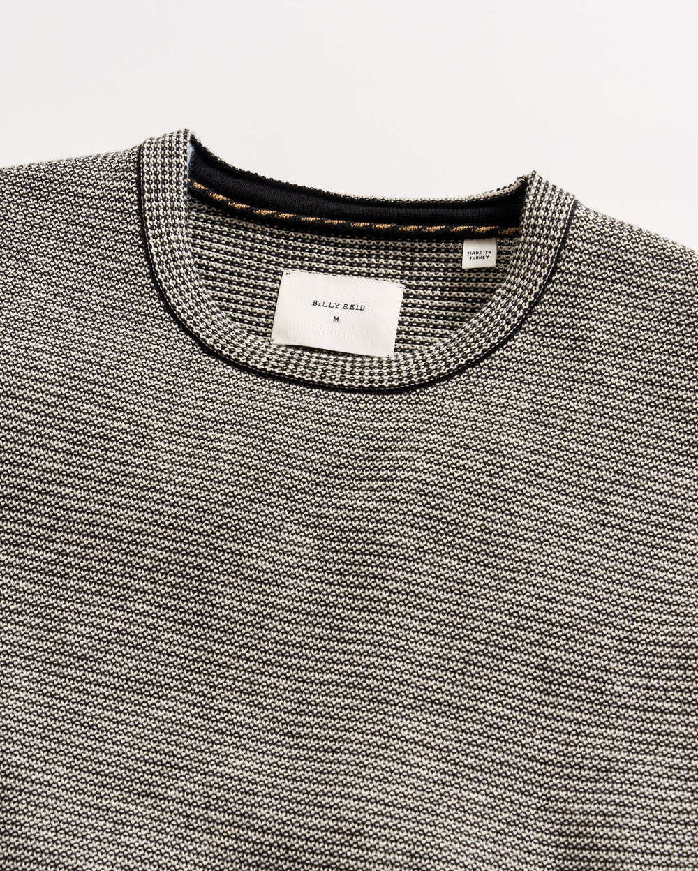Tuck Stripe Crew Sweater | Black