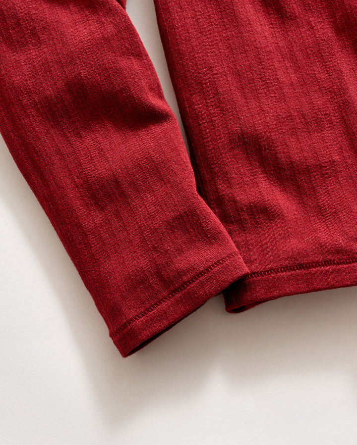 Long-Sleeve Herringbone Polo | Syrah