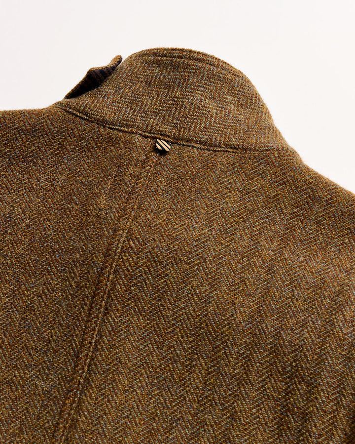Wool Herringbone Chore Coat | Olive Herringbone