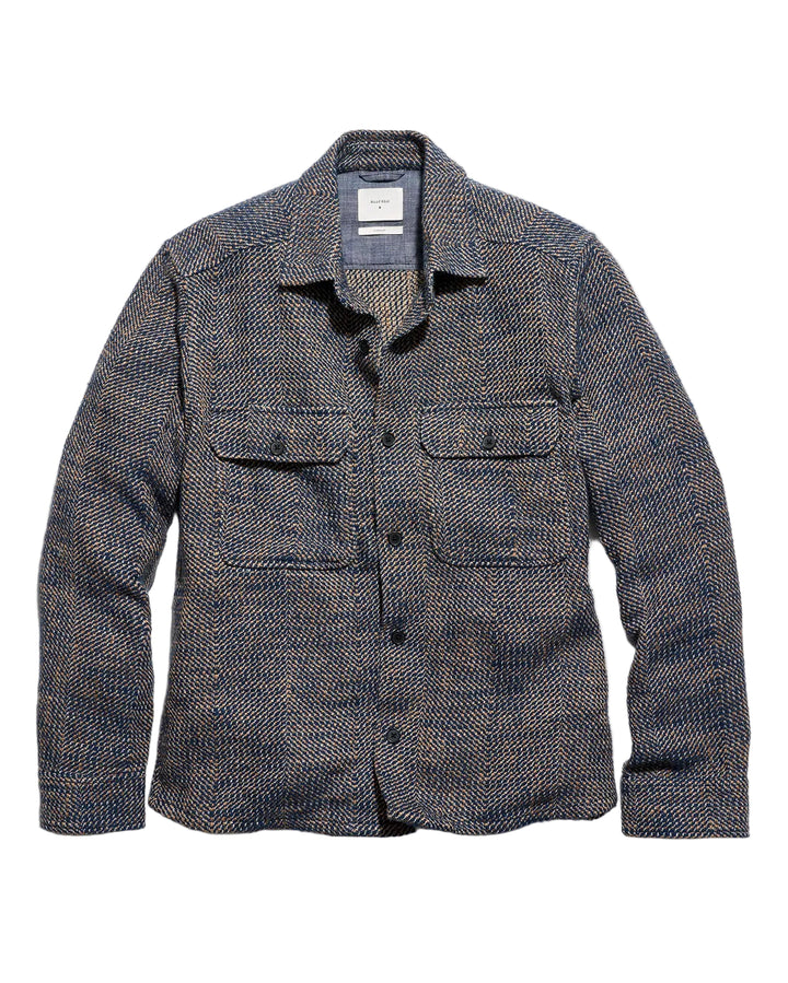 Herringbone CPO Overshirt | Carbon Blue Multi