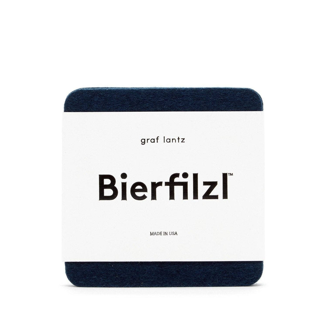 Merino Wool Felt Square Coaster | Marine