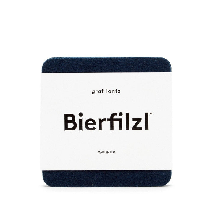 Merino Wool Felt Square Coaster | Marine