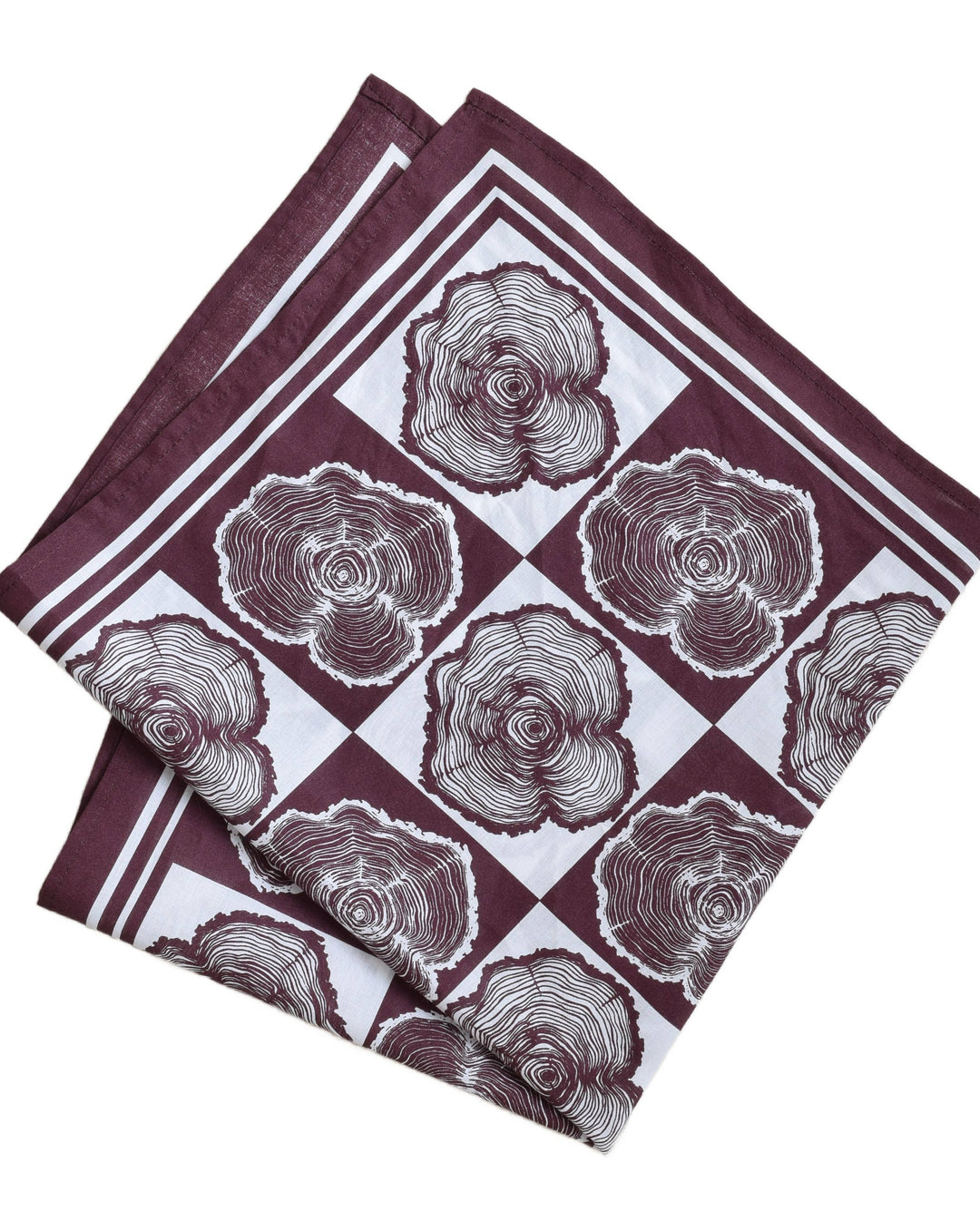 Tree Ring Bandana | Burgundy