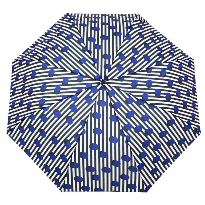 Polkastripe Pattern Compact Eco-Friendly Duckhead Umbrella