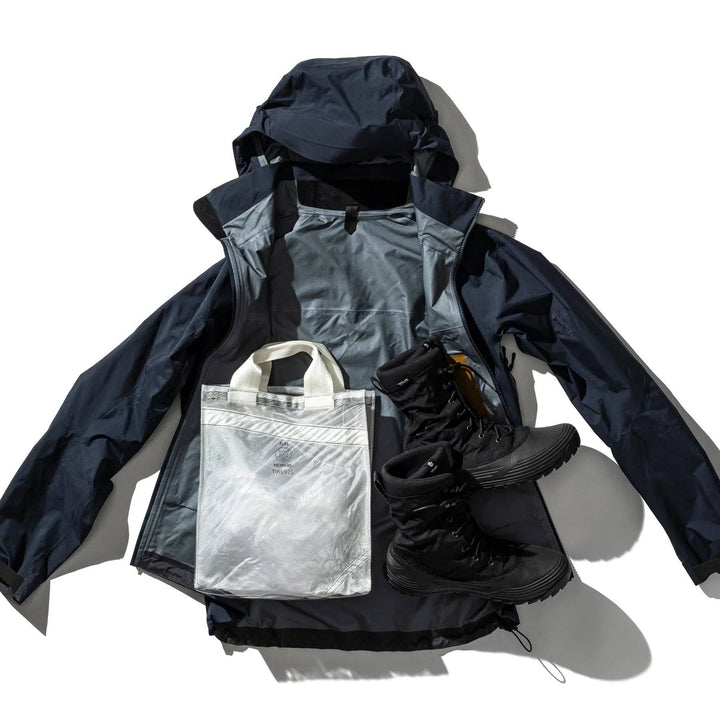 Covered Parachute Document Bag | White