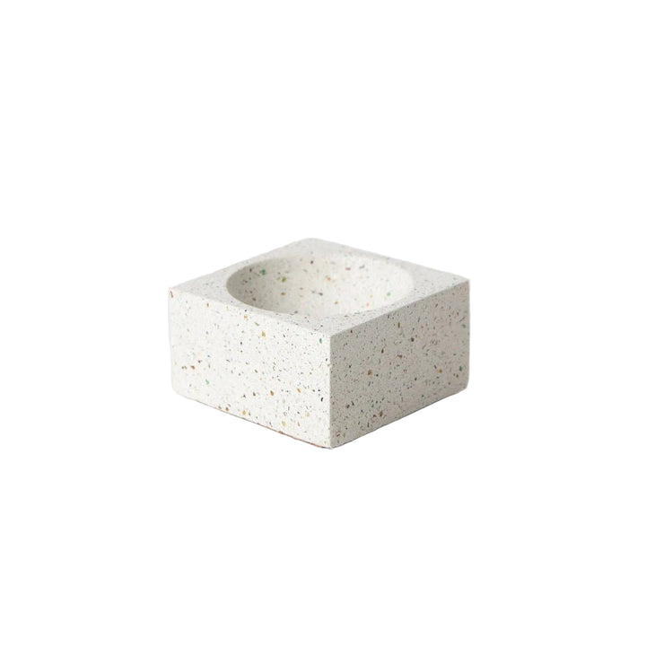 Square Incense Holder | White Terrazzo