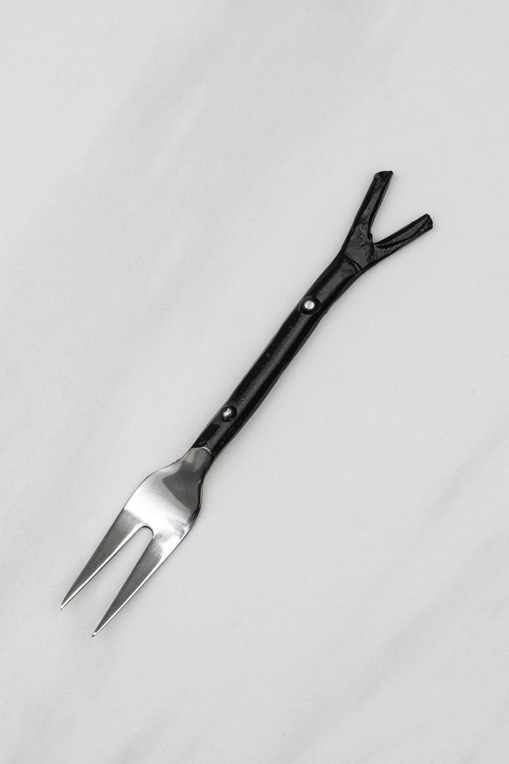 4.5" Steel Black Cocktail Fork