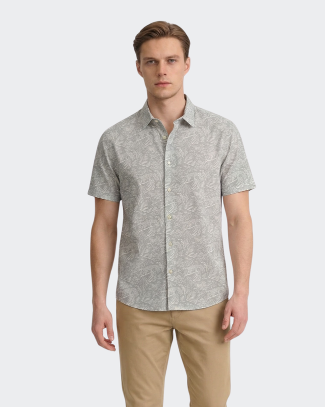 Leopard & Toucan Button Down | Grey