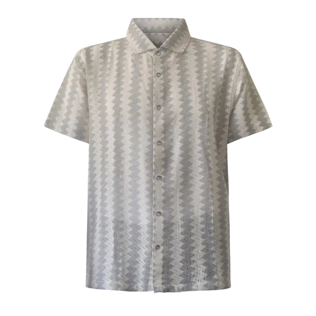 Chevron Crochet Button-Down | Pastel Green