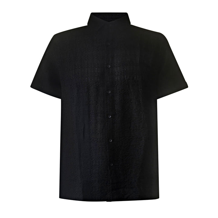 Naples Crochet Shirt | Black