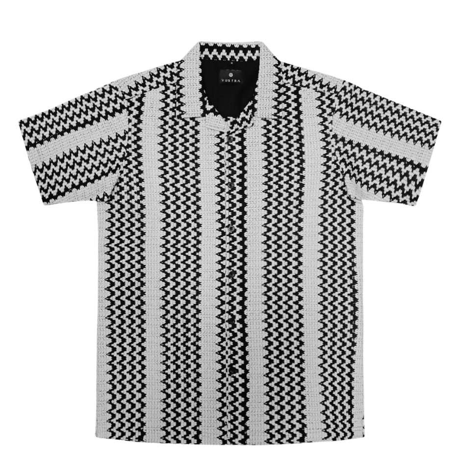 Crochet Camp Shirt | White