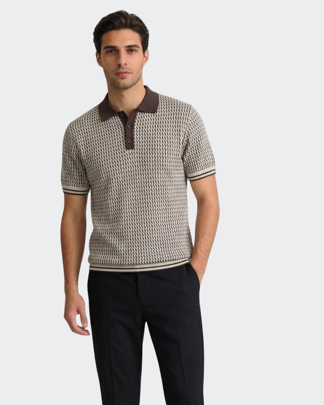 Flatknit Polo | Brown