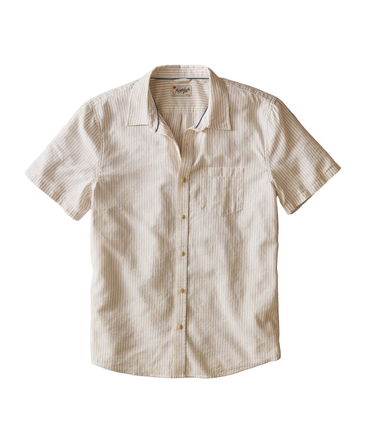 Better Than Linen SS Shirt | Tan Stripe