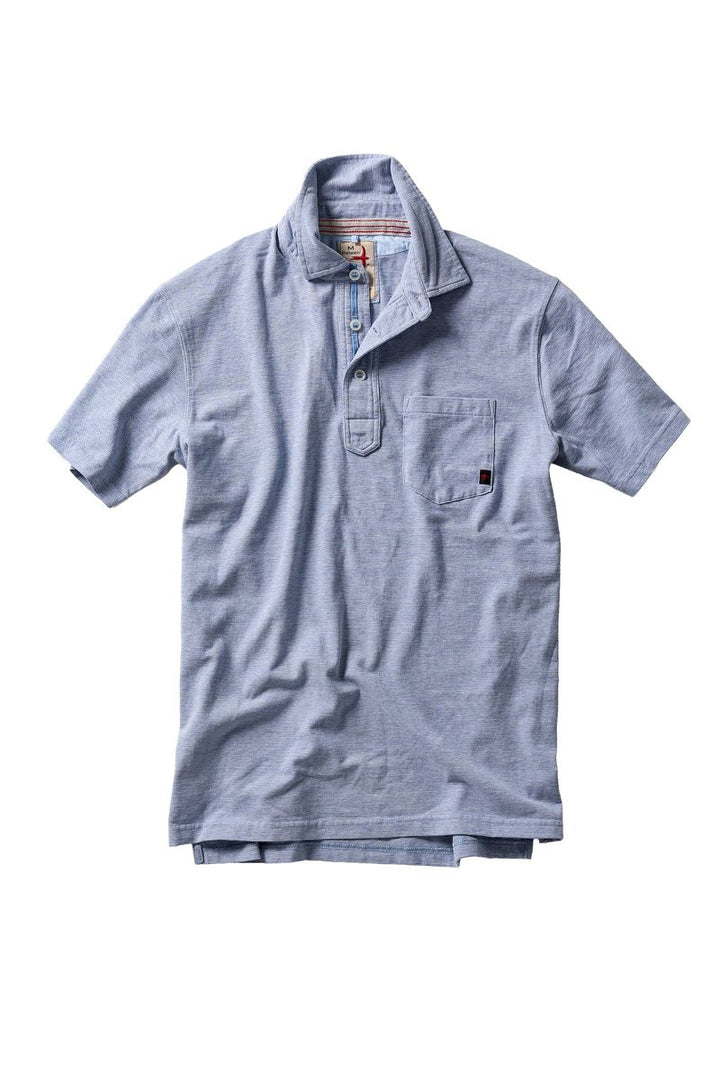 Fineline Jersey Polo | Light Blue / White