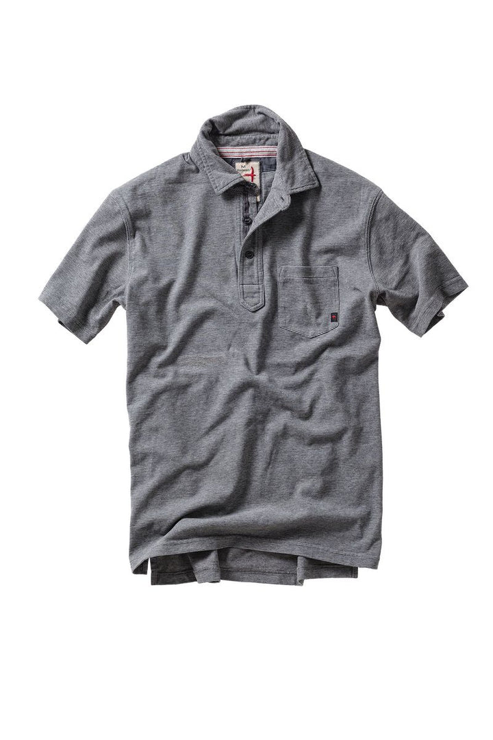 Fineline Jersey Polo | Dark Grey / White