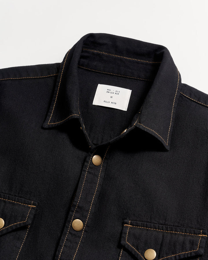 Shoals Denim Button-Up Shirt | Black
