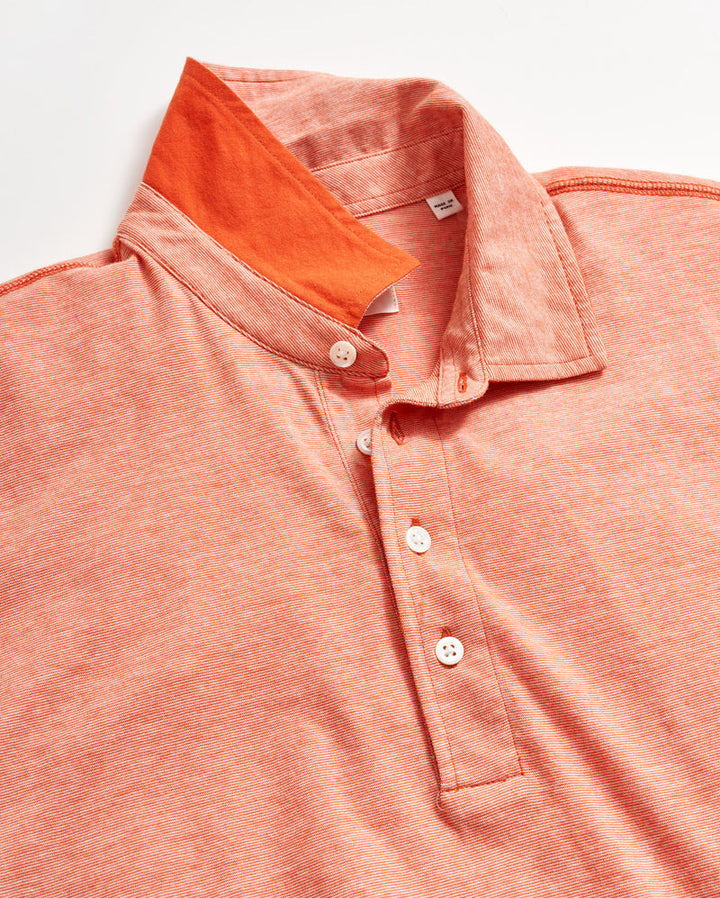 Stripe Pensacola Polo | Burnt Red