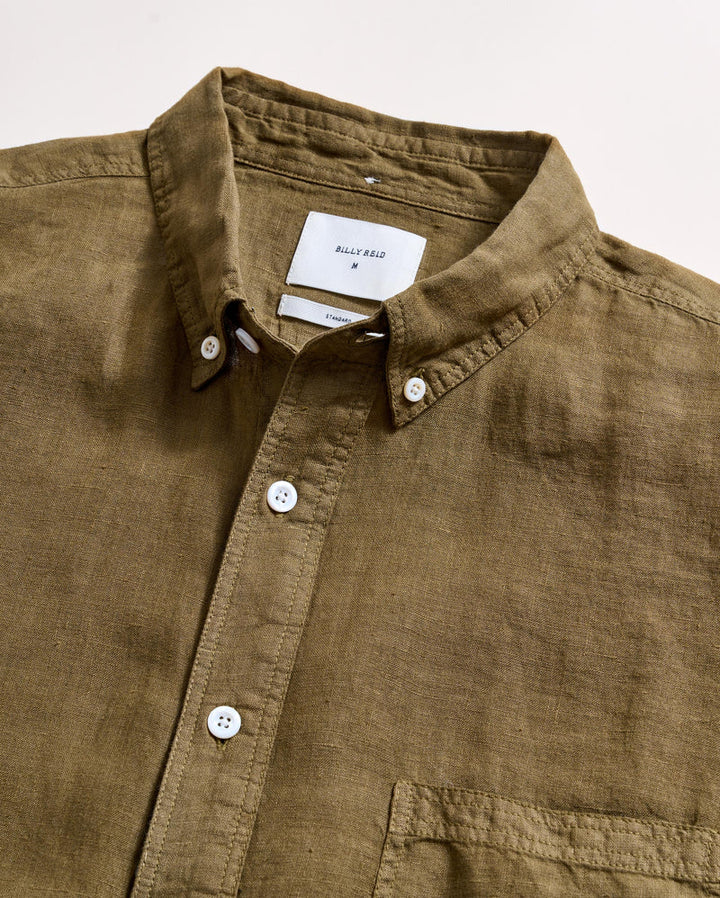 Tuscumbia Linen Shirt Button Down | Olive