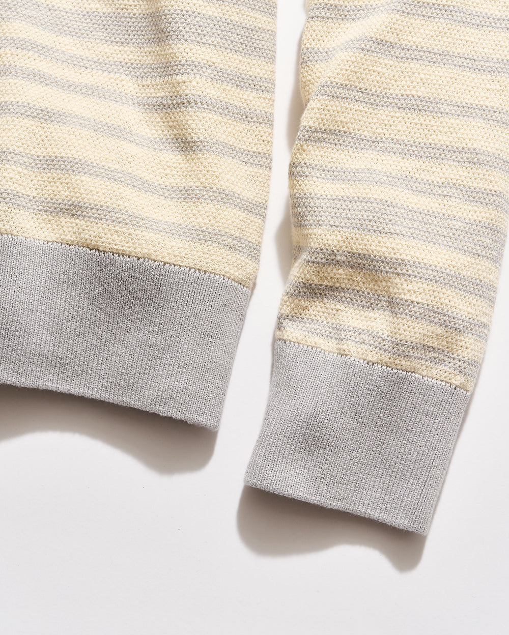 Raglan Stripe Crew | Tinted White/Silver