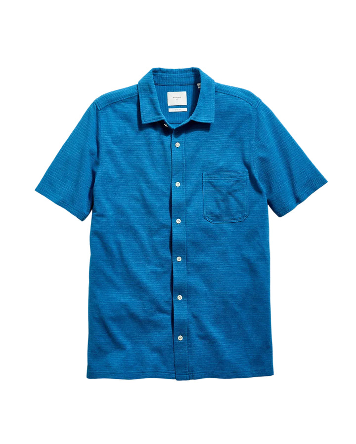 Short Sleeve Textured Treme Knit Shirt | Blue Sapphire Heater