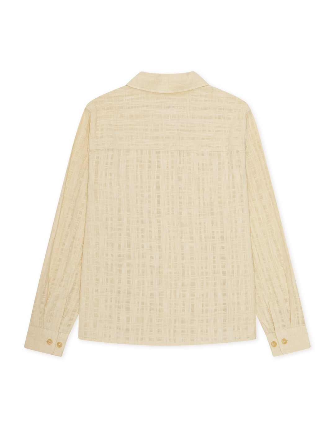Textured Slub Overshirt | Ivory