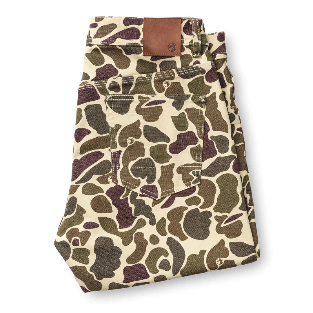 Field Canvas Five-Pocket Pant | Sandrift Khaki Camo