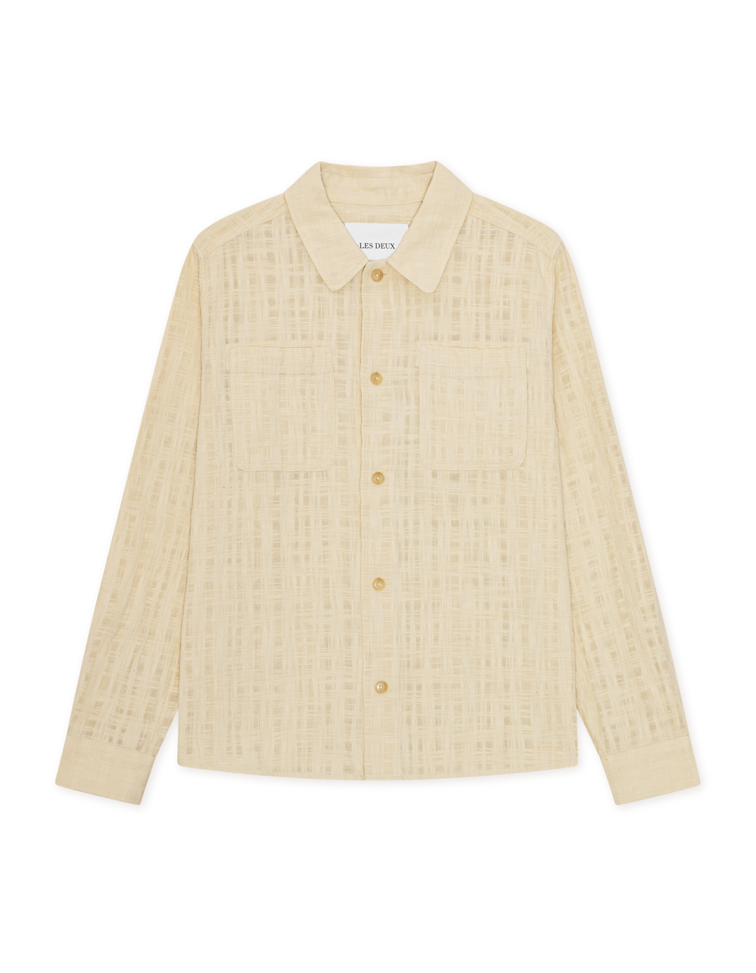 Textured Slub Overshirt | Ivory