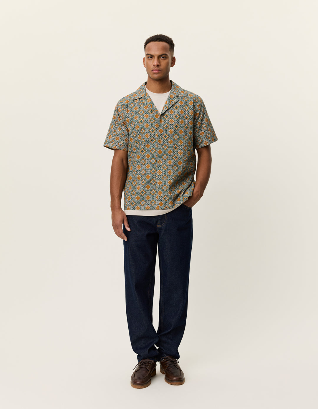 Lukas Arabseque AOP SS Shirt | Sea Moss Green