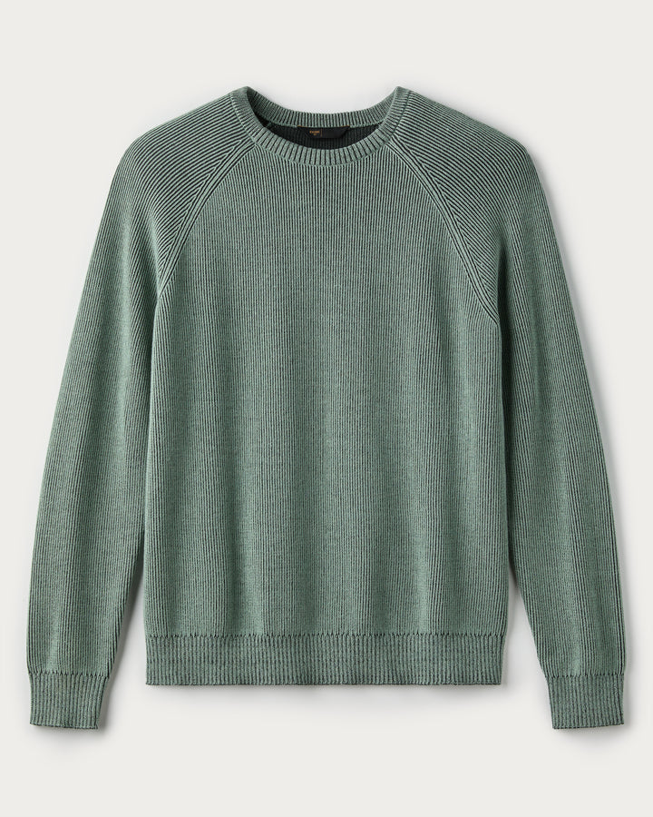 Rib Crewneck Sweater | Pine Gray