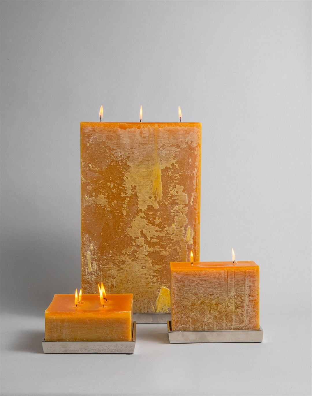 Rectangle 2 Wick Pillar Candle - Chamios