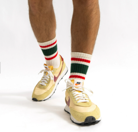 Retro Stripe Sock - Green/Red